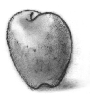 Drawing of an apple.