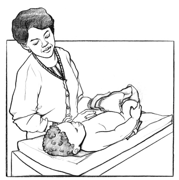 Drawing of a woman with a baby.