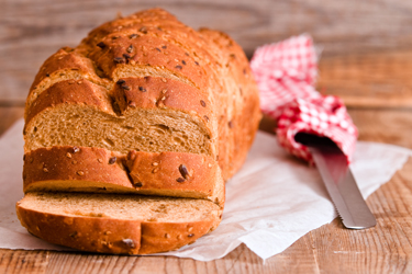 Loaf of whole-wheat bread